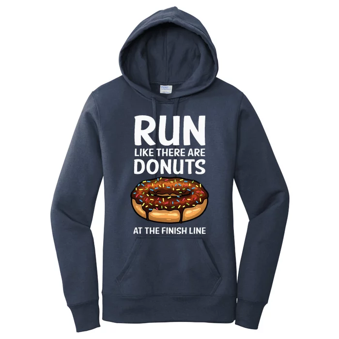 Funny Running For Men Women Donut Finish Line Marathon Women's Pullover Hoodie