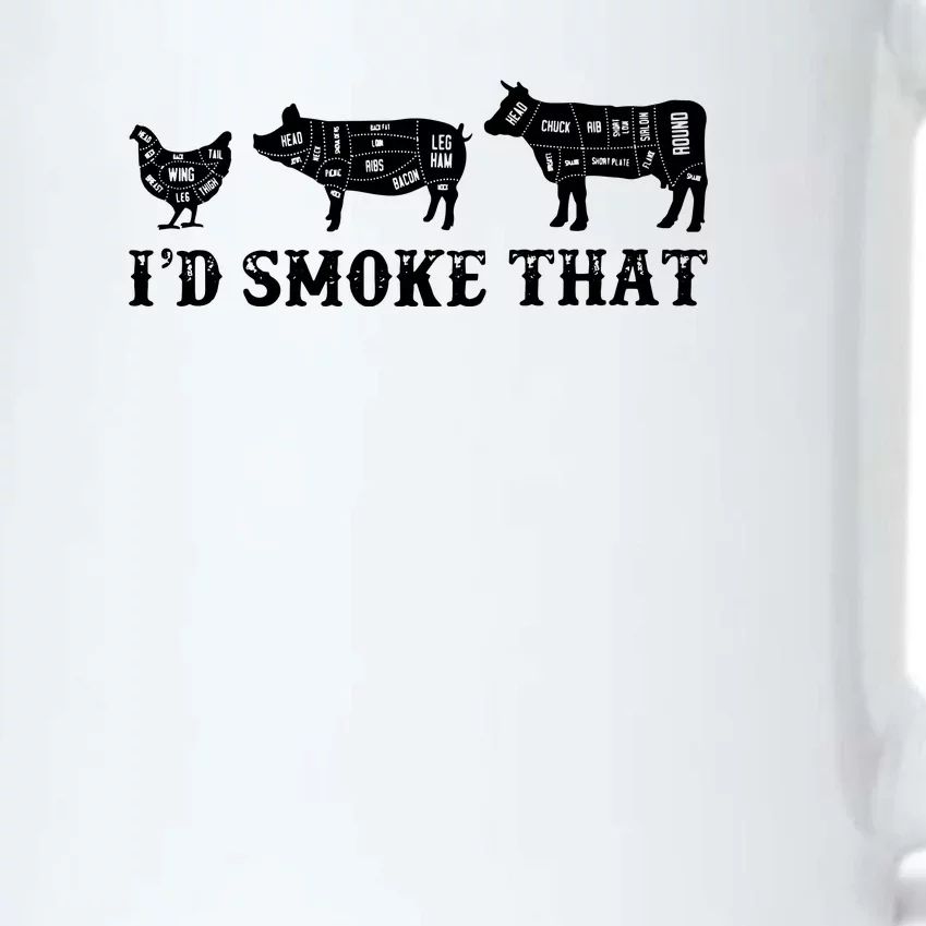 Funny Retro Grilling BBQ Smoker Chef Dad GiftI'd Smoke That Black Color Changing Mug