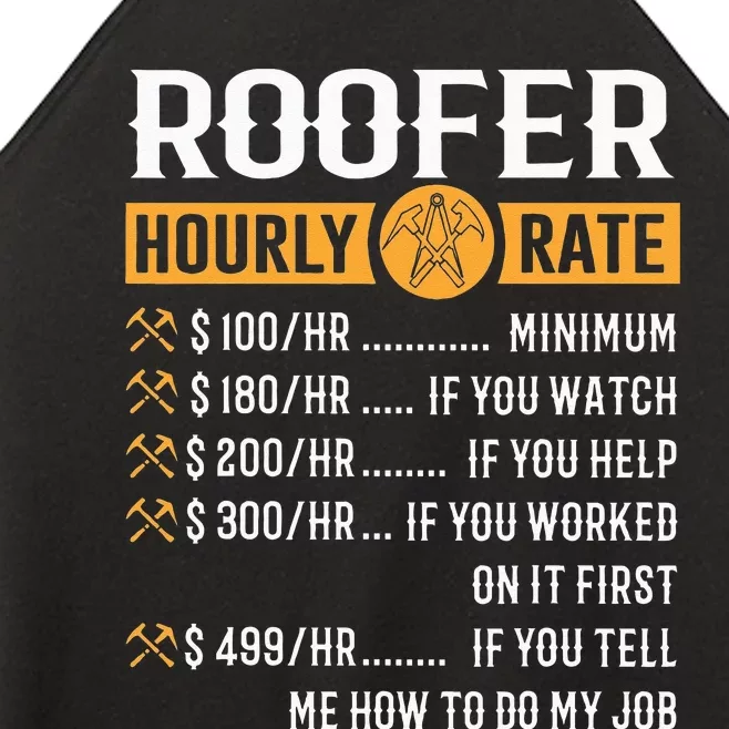 Funny Roofer Gifts Roofer Hourly Rate Women’s Perfect Tri Rocker Tank