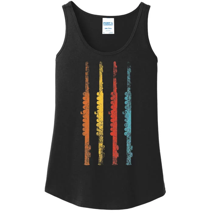 Flute Retro Gift For Flute Player I Flute Ladies Essential Tank