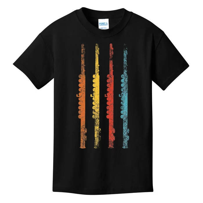 Flute Retro Gift For Flute Player I Flute Kids T-Shirt