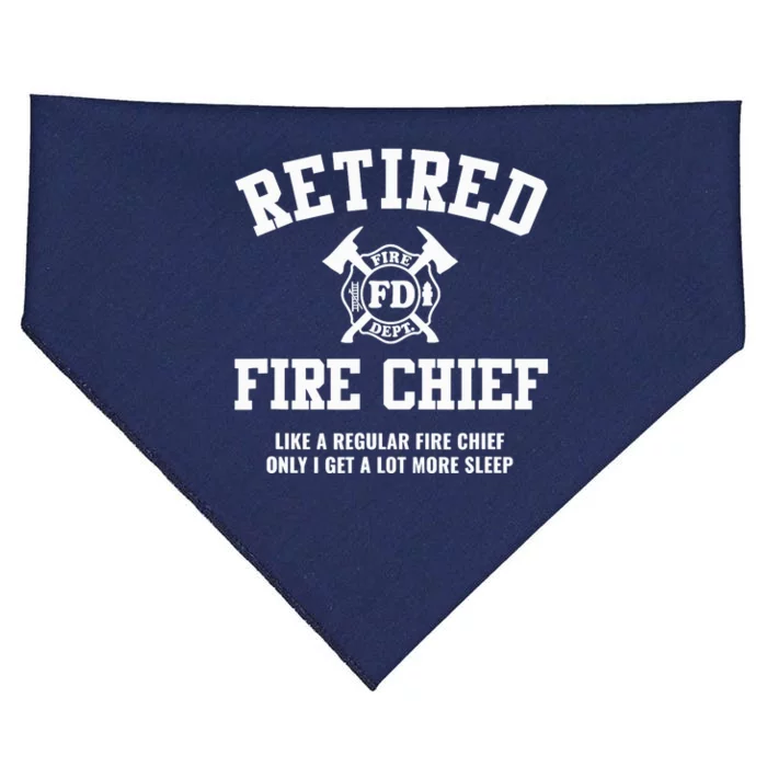 Firefighter Retirement Gifts Funny Retired Fire Chief USA-Made Doggie Bandana