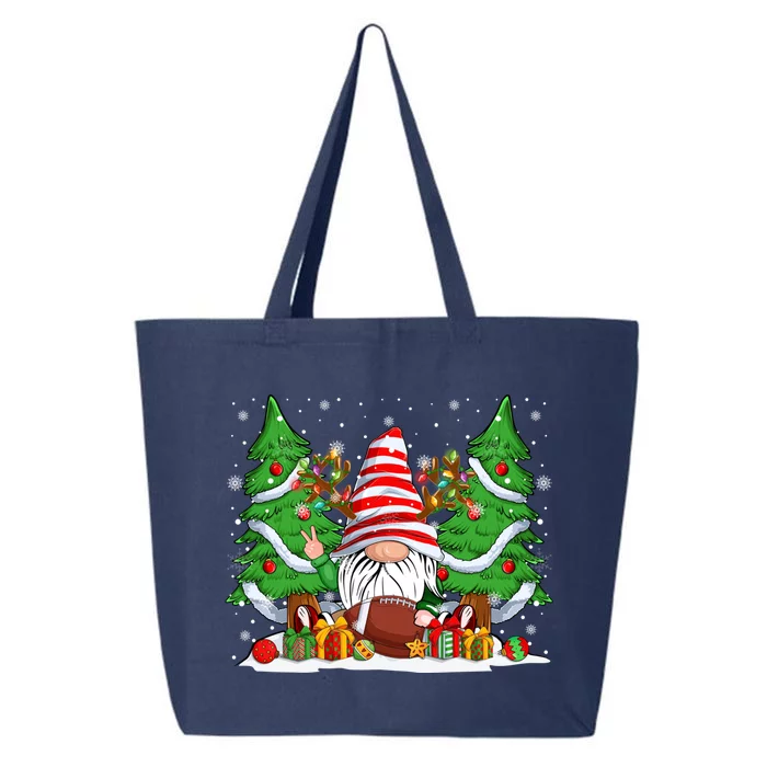 Funny Reindeer Gnome And Football Ball Christmas Lights Xmas Gift 25L Jumbo Tote