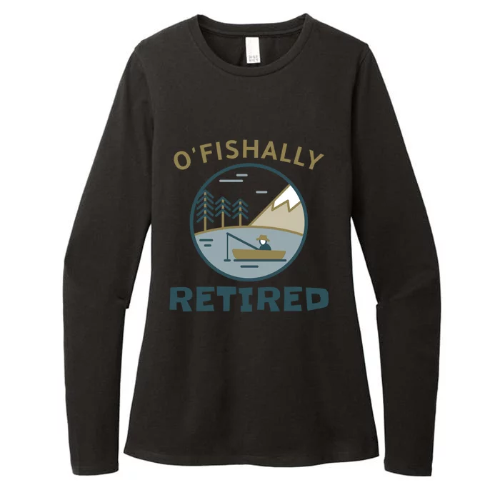 Fisherman Retirement Gift Officially O'fishally Retired Gift Womens CVC Long Sleeve Shirt