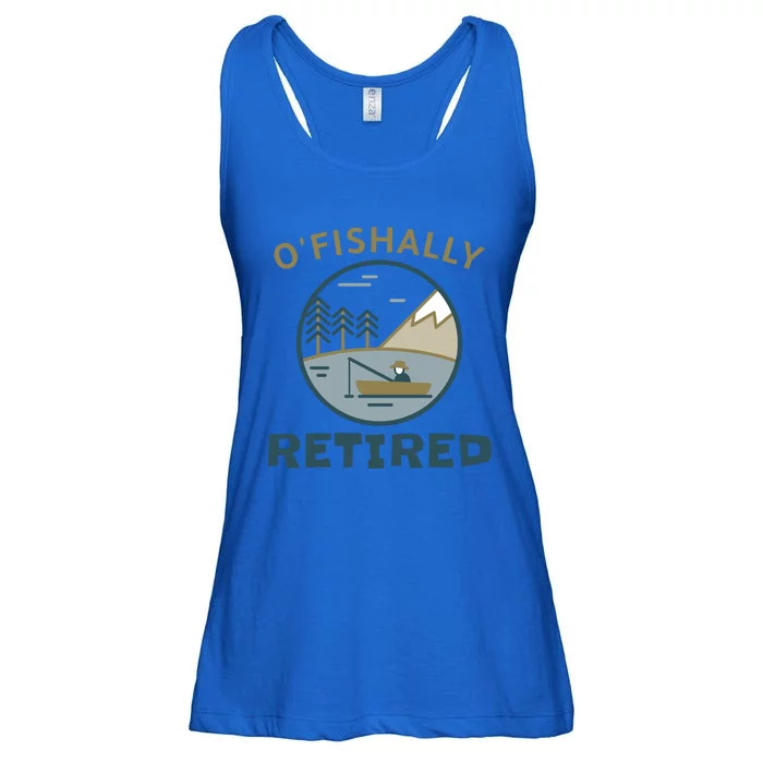 Fisherman Retirement Gift Officially O'fishally Retired Gift Ladies Essential Flowy Tank