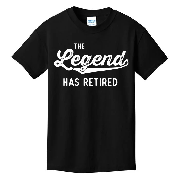 Funny Retirement Gifts The Legend Has Retired Kids T-Shirt