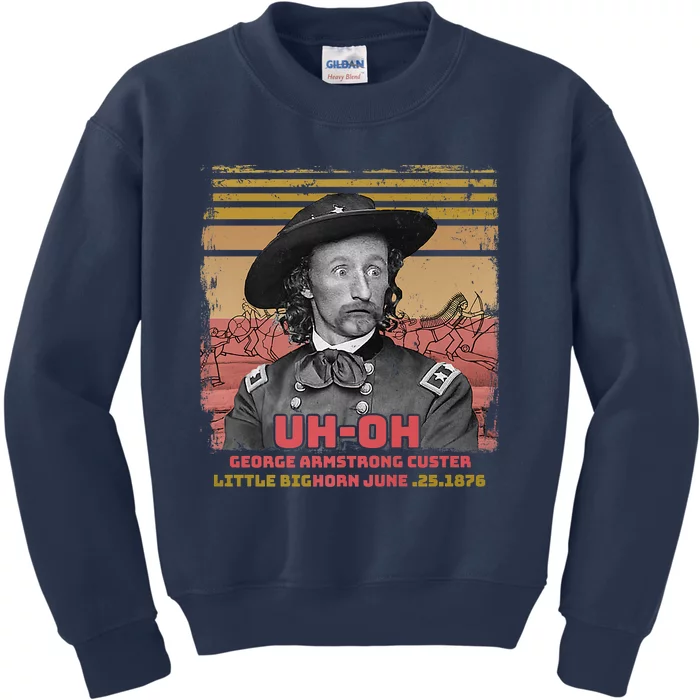 Funny Reaction George Armstrong Custer Little Bighorn Kids Sweatshirt