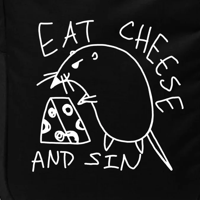 Funny Rat Gift Eat Cheese And Sin Mouse Meme Impact Tech Backpack