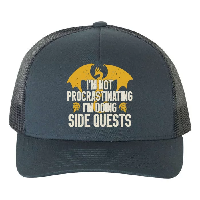 Funny RPG Gamer I'm Not Procrastinating I'm Doing Side Quest Yupoong Adult 5-Panel Trucker Hat