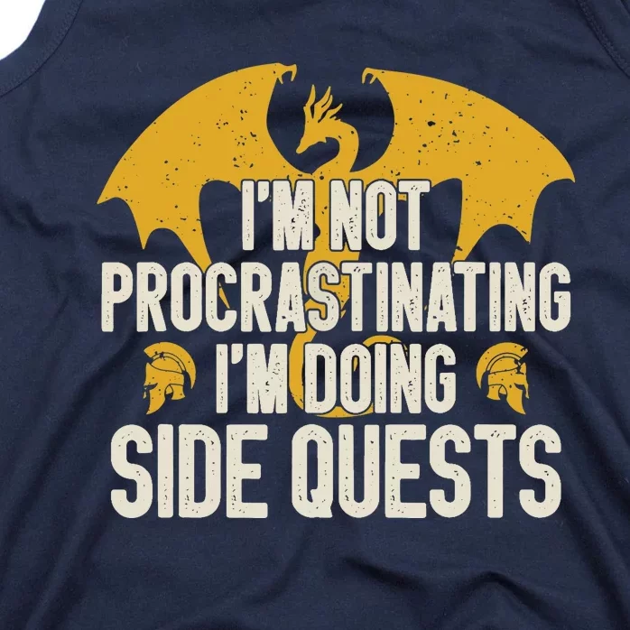 Funny RPG Gamer I'm Not Procrastinating I'm Doing Side Quest Tank Top