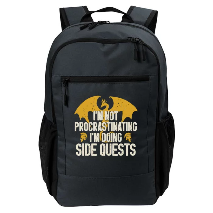 Funny RPG Gamer I'm Not Procrastinating I'm Doing Side Quest Daily Commute Backpack