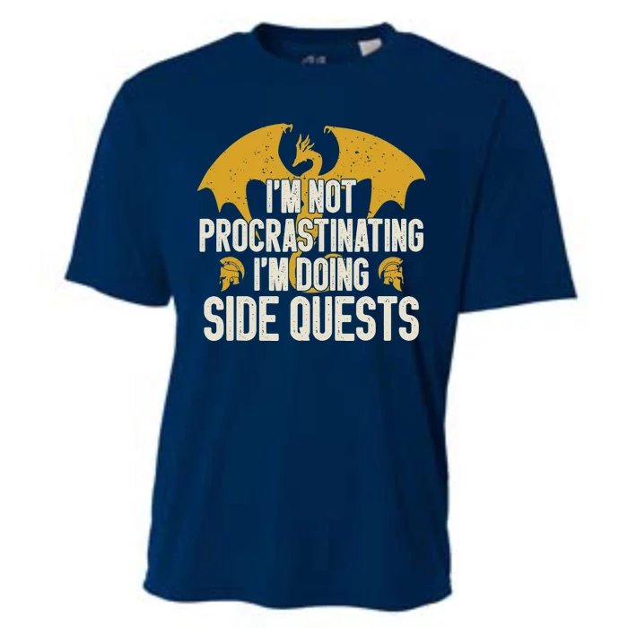 Funny RPG Gamer I'm Not Procrastinating I'm Doing Side Quest Cooling Performance Crew T-Shirt