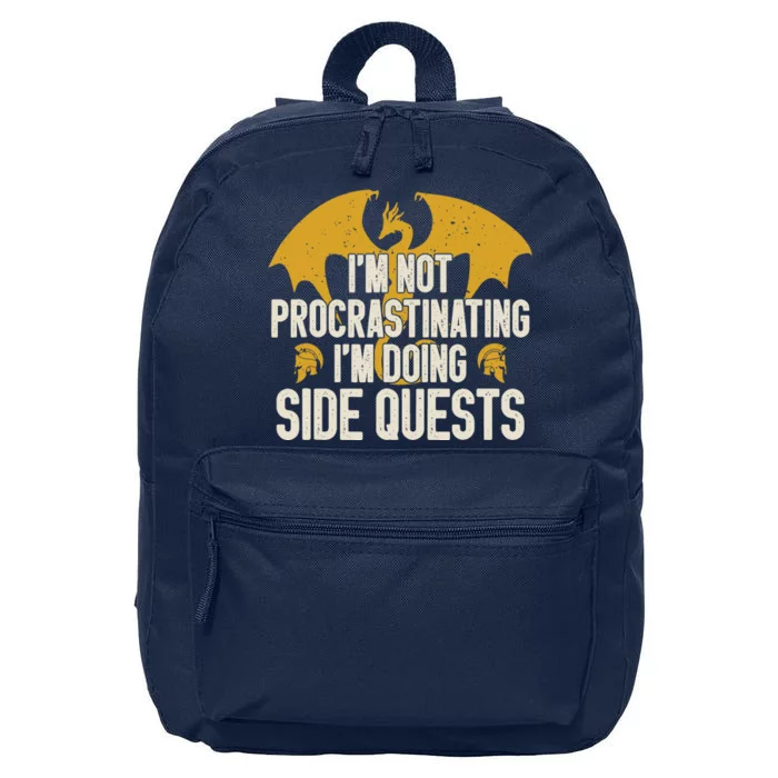 Funny RPG Gamer I'm Not Procrastinating I'm Doing Side Quest 16 in Basic Backpack