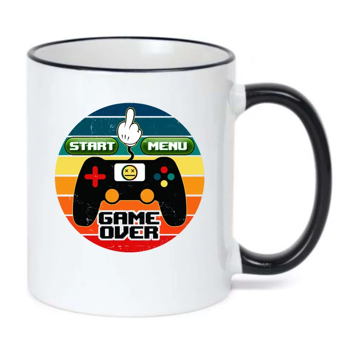 Funny Retro Game Over Gamer Black Color Changing Mug