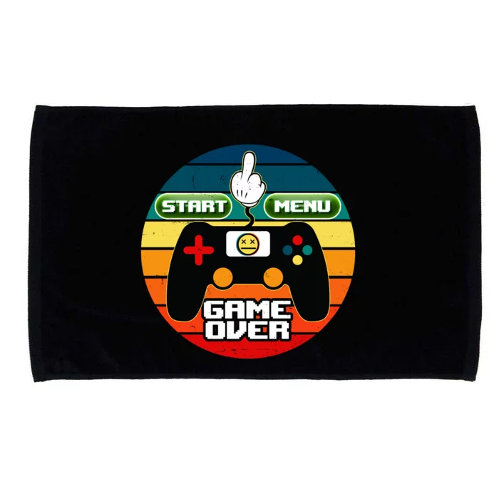 Funny Retro Game Over Gamer Microfiber Hand Towel