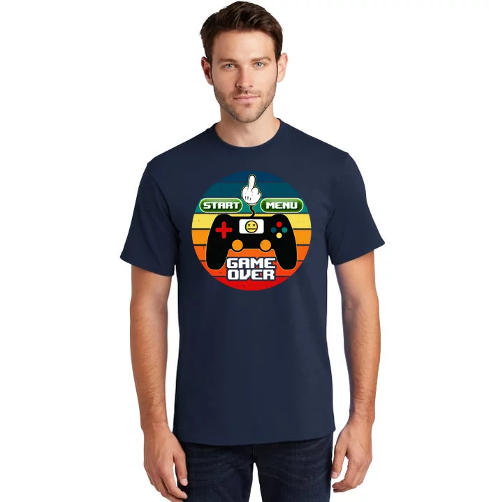 Funny Retro Game Over Gamer Tall T-Shirt