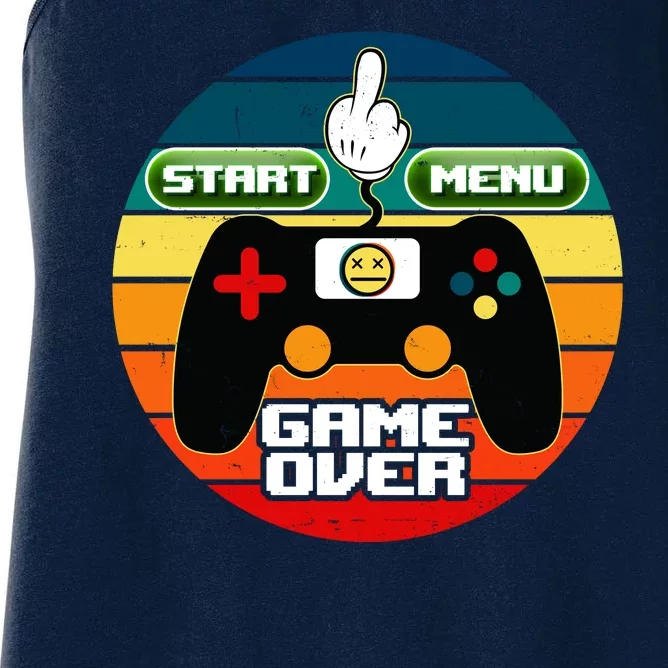 Funny Retro Game Over Gamer Women's Racerback Tank