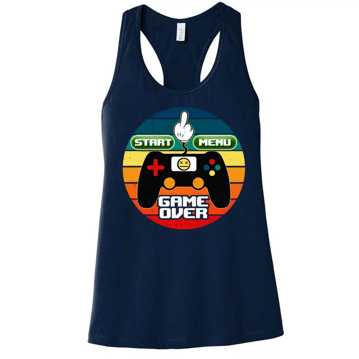 Funny Retro Game Over Gamer Women's Racerback Tank