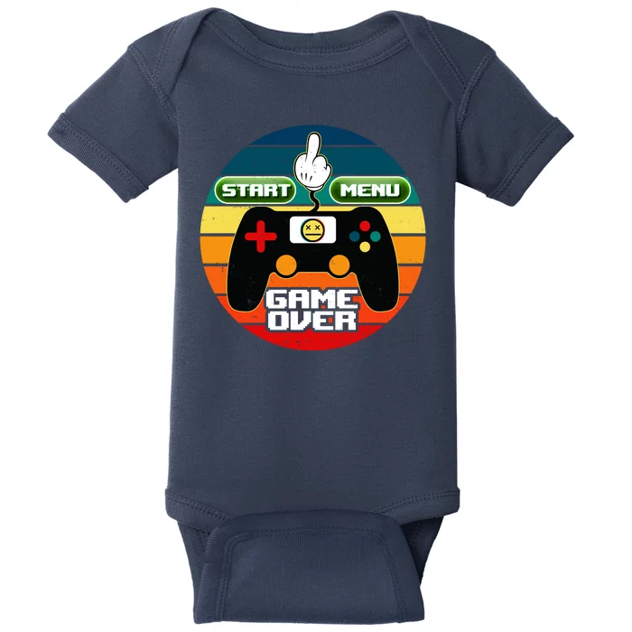 Funny Retro Game Over Gamer Baby Bodysuit