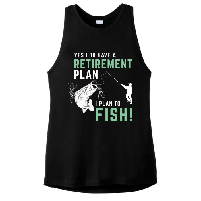 Fishing Retirement Gift Fishing Ladies Tri-Blend Wicking Tank