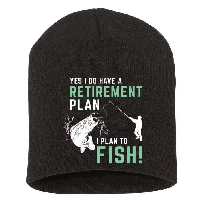 Fishing Retirement Gift Fishing Short Acrylic Beanie