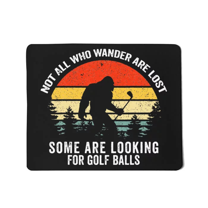 Funny Retro Golfer Bigfoot For Men Women Kids Fathers Day Mousepad