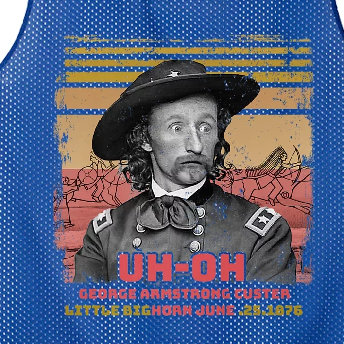 Funny Reaction George Armstrong Custer Little Bighorn Mesh Reversible Basketball Jersey Tank