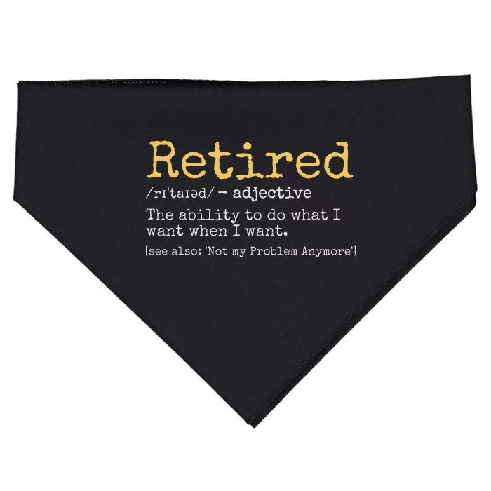 Funny Retirement Gag USA-Made Doggie Bandana