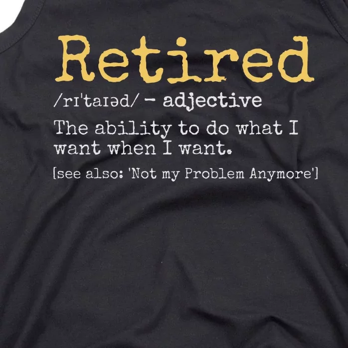 Funny Retirement Gag Tank Top