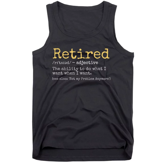 Funny Retirement Gag Tank Top