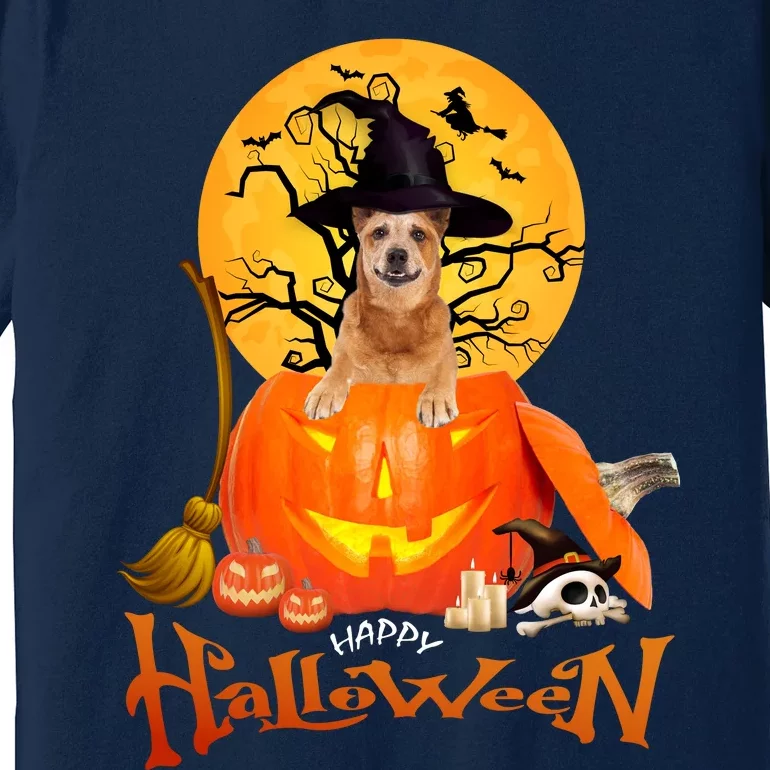 Funny Red Heeler Spooky Halloween Premium T-Shirt