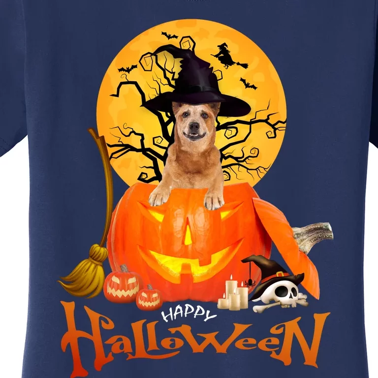 Funny Red Heeler Spooky Halloween Women's T-Shirt