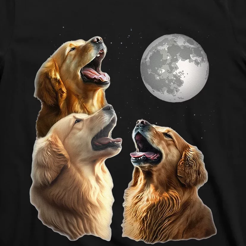 Funny Retriever Howling At Moon For Mom & Dad T-Shirt