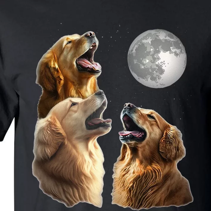 Funny Retriever Howling At Moon For Mom & Dad Tall T-Shirt