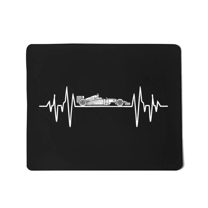 Formula Racing Heartbeat Race Car Fans Lovers Mousepad