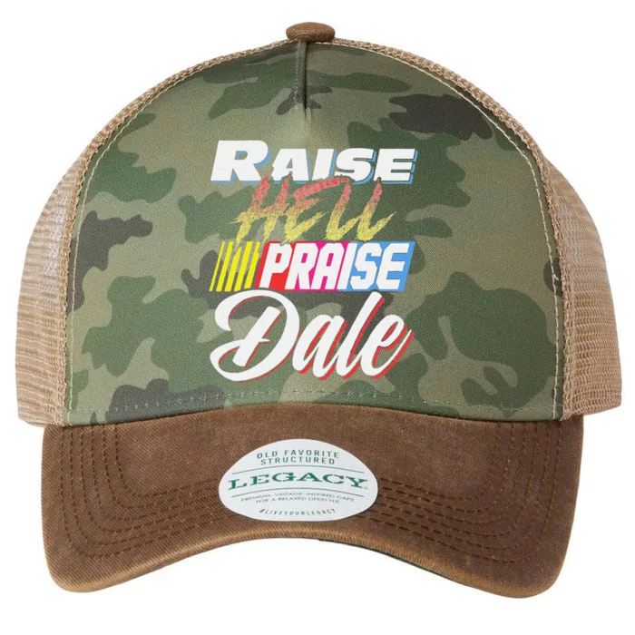 Funny Raise Hell Praise Dale Retro Vintage Gift Legacy Tie Dye Trucker Hat