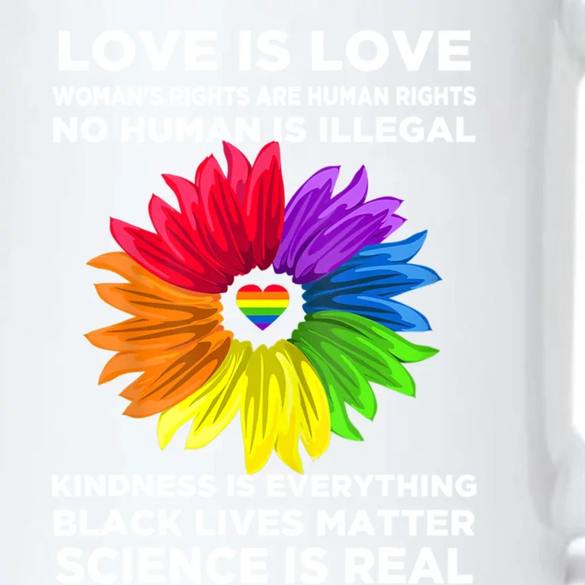 Flower Rainbow Hu Black Lives Rights Science Lgbt Pride Gift Black Color Changing Mug