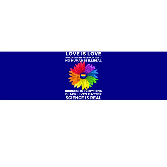 Flower Rainbow Hu Black Lives Rights Science Lgbt Pride Gift Bumper Sticker