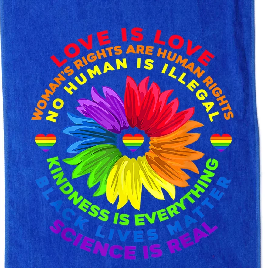 Flower Rainbow Hu Black Lives Rights Science Lgbt Cute Gift Platinum Collection Golf Towel