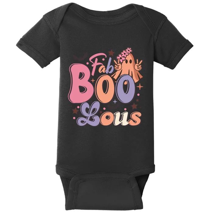 Fabulous Retro Halloween Theme Baby Bodysuit