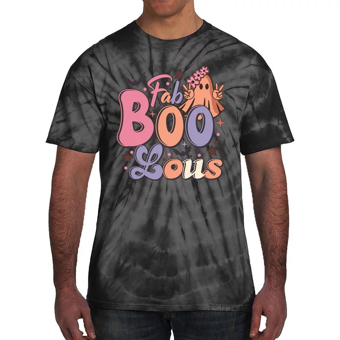 Fabulous Retro Halloween Theme Tie-Dye T-Shirt