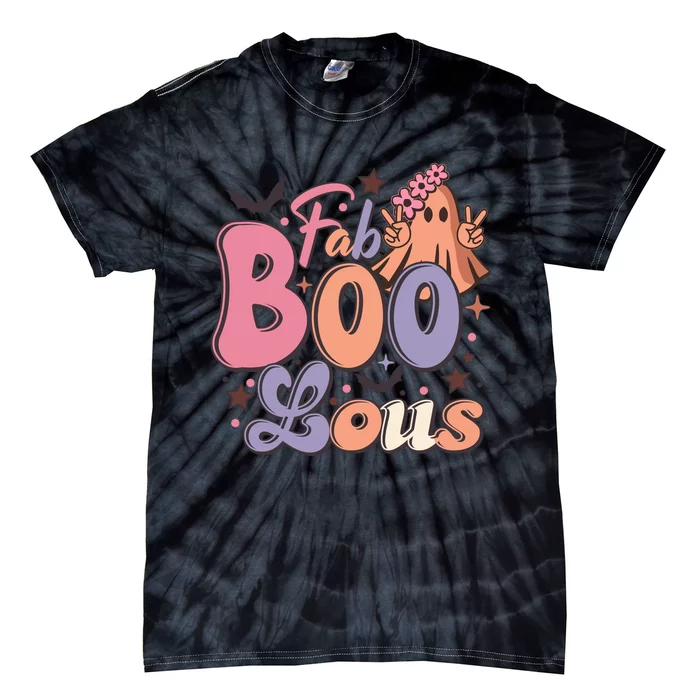 Fabulous Retro Halloween Theme Tie-Dye T-Shirt