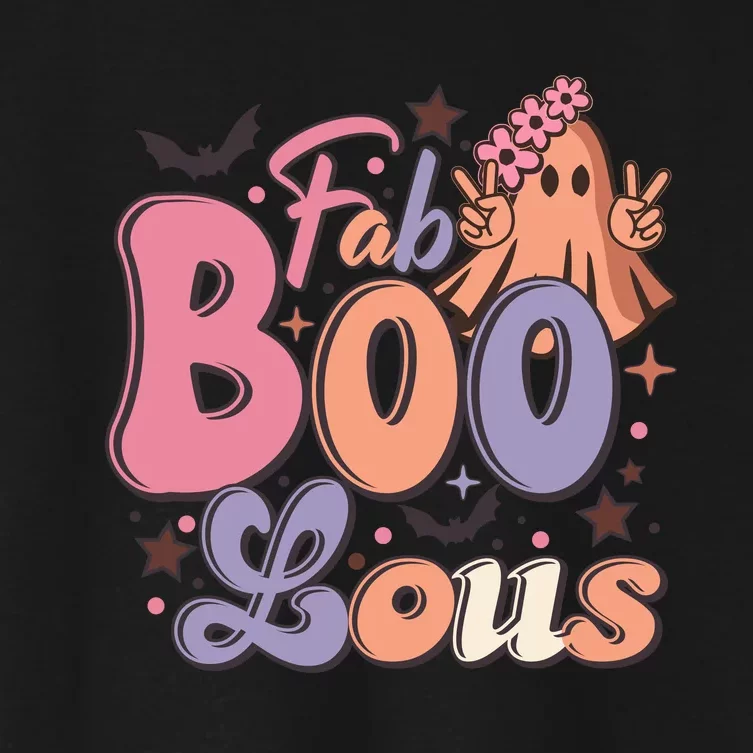 Fabulous Retro Halloween Theme Women's Crop Top Tee