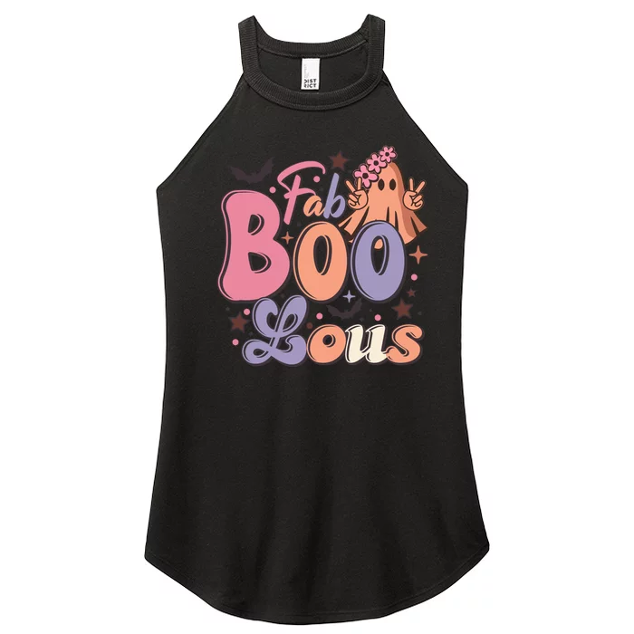 Fabulous Retro Halloween Theme Women’s Perfect Tri Rocker Tank