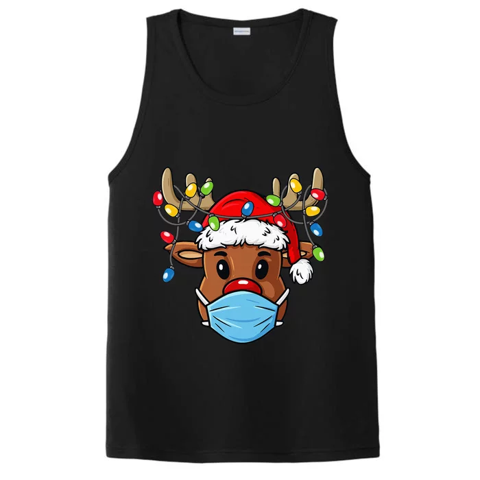 Festive Reindeer Holiday Humor Gift Performance Tank