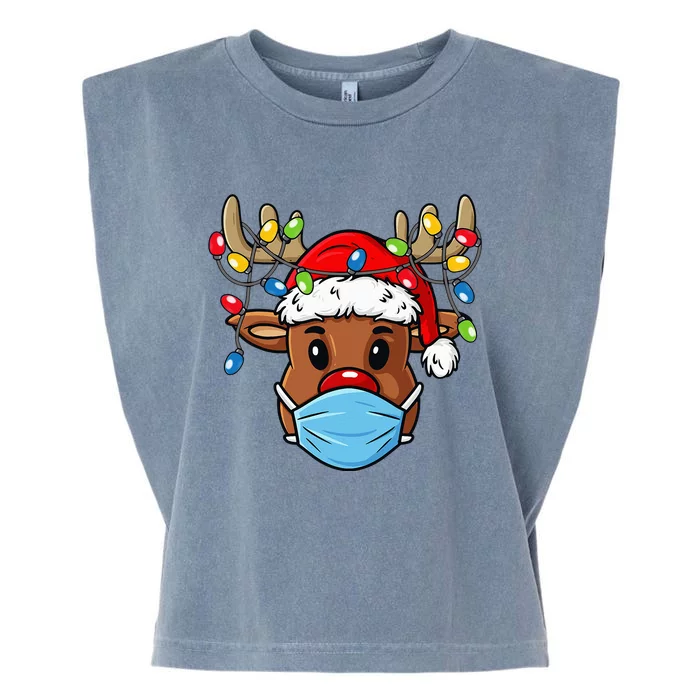 Festive Reindeer Holiday Humor Gift Garment-Dyed Women's Muscle Tee