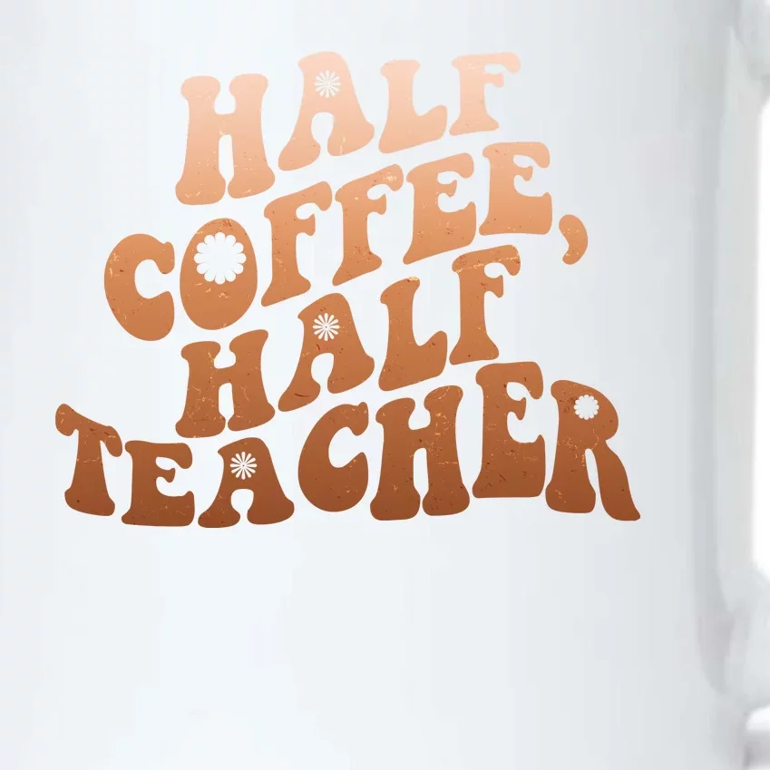 Funny Retro Half Coffee Half Teacher Black Color Changing Mug