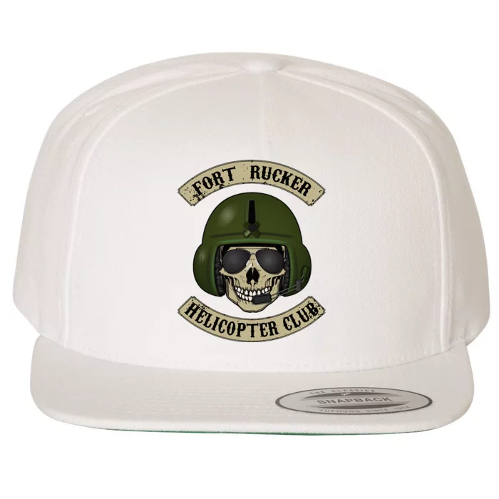 Fort Rucker Helicopter Club Wool Snapback Cap