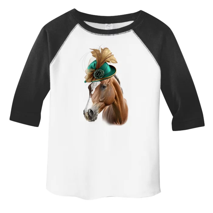 Funny Race Horse Gift Ridin' Derby Funny Gift Toddler Fine Jersey T-Shirt