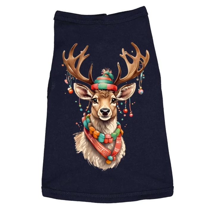 Festive Reindeer Holiday Doggie Tank